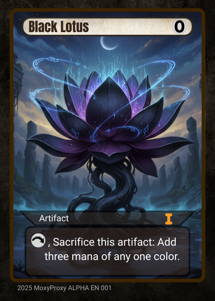 Black Lotus Magic the Gathering Proxy Card